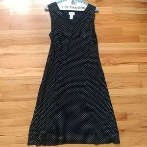 Ann Taylor Loft black and white polka dot dress